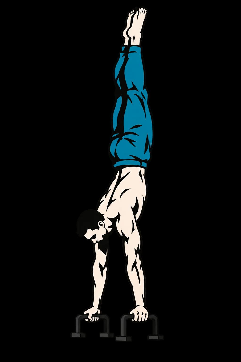 Handstand illustration inspired by the Kallos murals